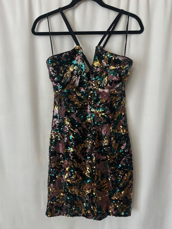 Dress the Population Dresses & Skirts - Dress the Population Sexy Black Sequins Strappy Cocktail Mini Dress **Size M**🔥🔥